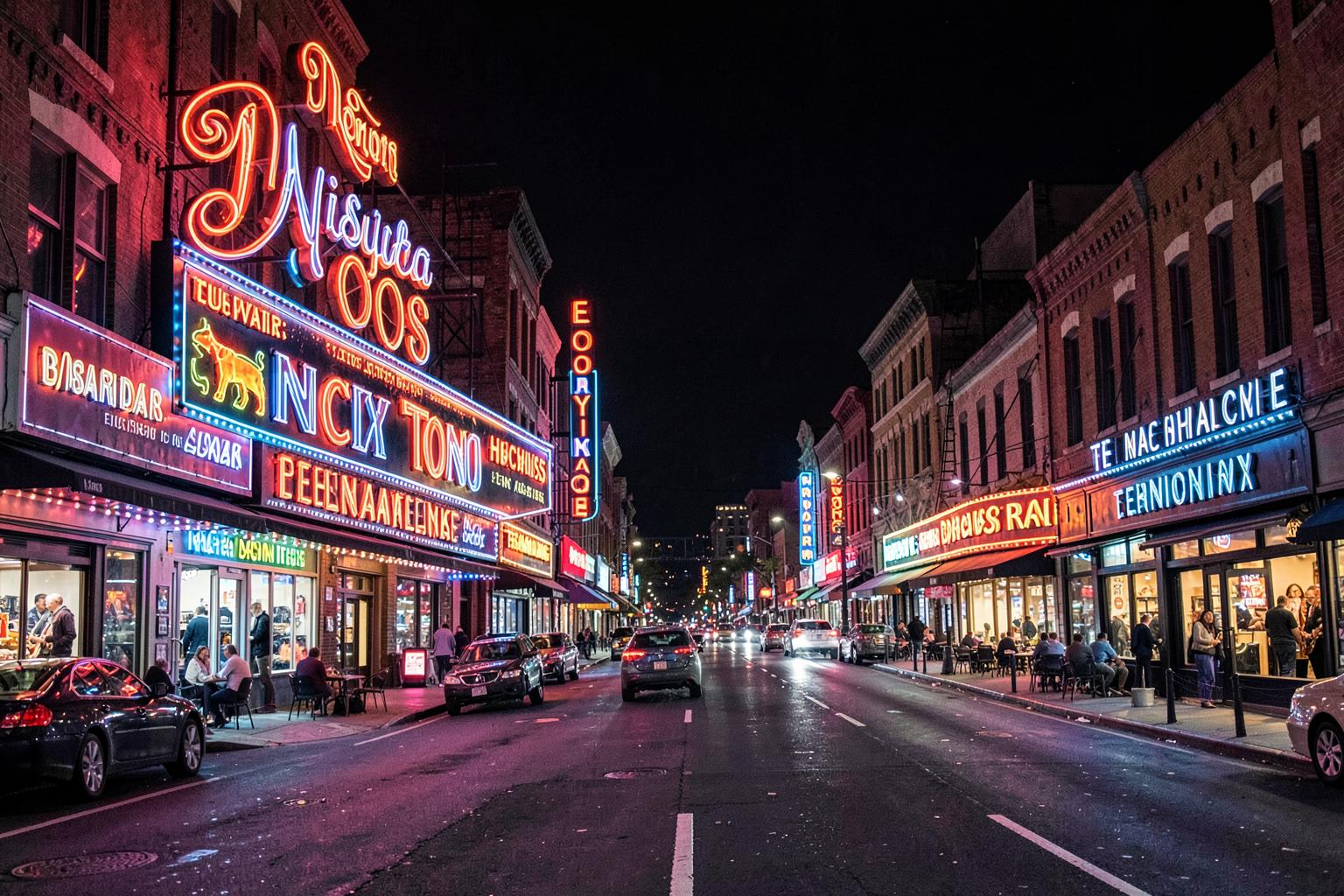 Lower Broadway Honky-Tonks — Nashville, Tennessee